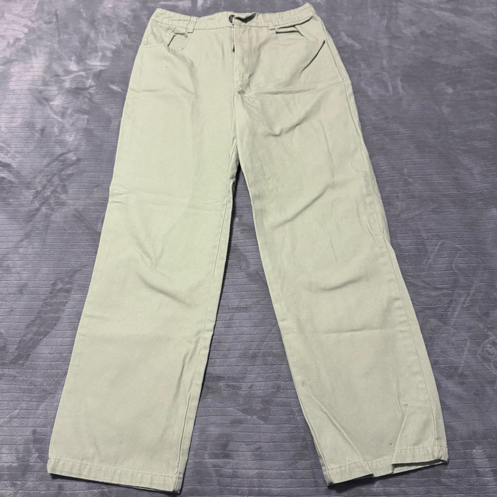 Light Green Casual Pants